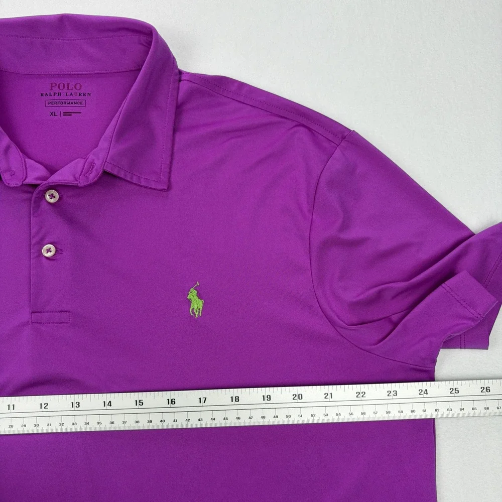 Polo Ralph Lauren Performance Mens XL Purple Short Sleeve Golf Polo Shirt